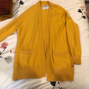 Hollister Yellow Cardigan